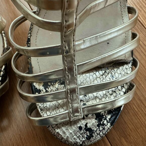 Steve Madden Marinee Gold Metallic Womens Platform Sandal Heels N6842* Size 8M - Picture 5 of 7